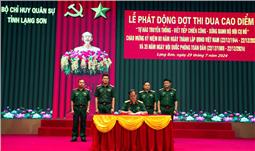 Bộ CHQS Lạng Sơn phát động đợt thi đua cao điểm chào mừng kỷ niệm  80 năm Ngày thành lập Quân đội nhân dân Việt Nam và 35 năm Ngày hội Quốc phòng toàn dân